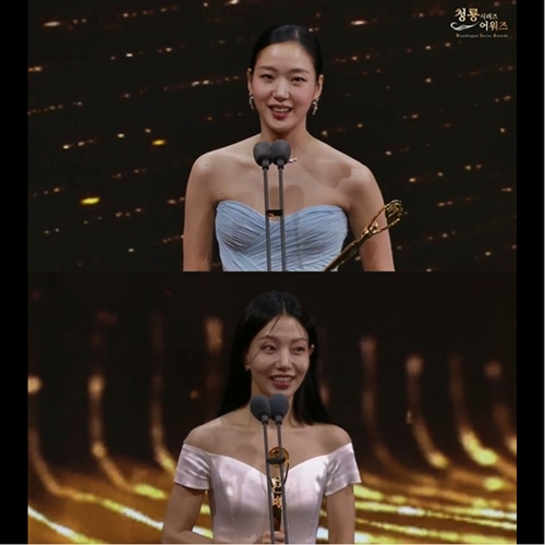 Actresses Kim Go-eun and Kim Shin-rok Wins Prizes at the 1st Blue Dragon Series Awards